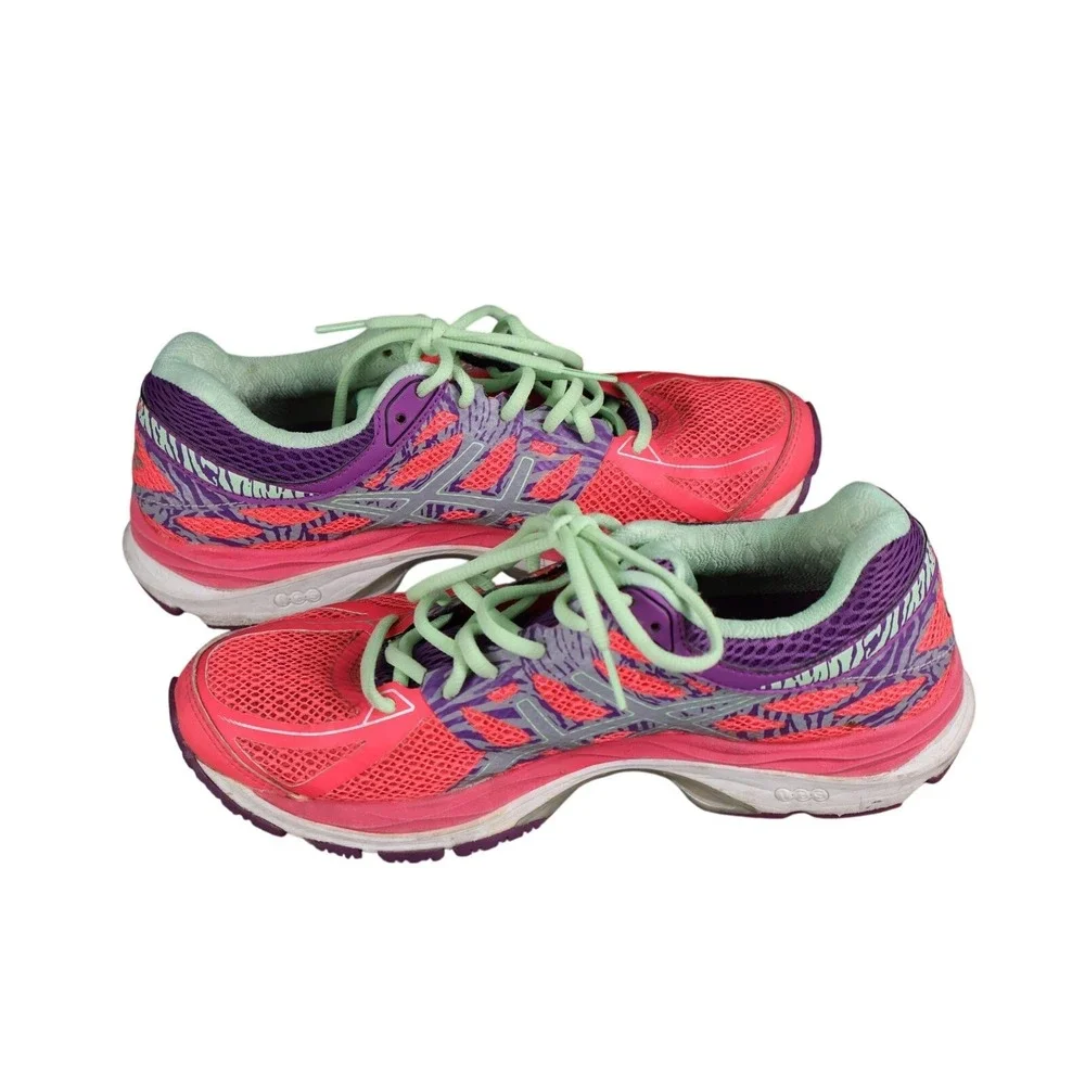 ASICS GEL Shoes Womens Size 7.5 Pink Purple Running Sneakers Cushioned T5E9N